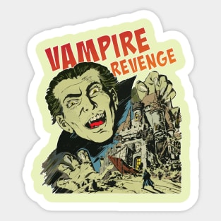 Comic Horror for halloween Vampire Revenge Sticker